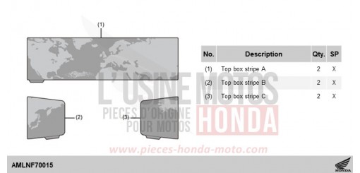 KIT,TOP BOX STRIPE CRF1100D3R de 2024